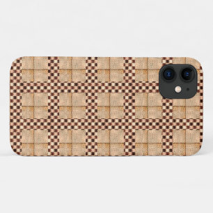 Some tartan of brownish irregular chess iPhone 11 case