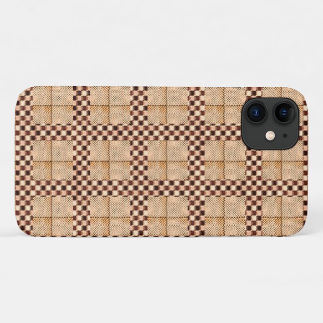Some tartan of brownish irregular chess Case-Mate iPhone case (Back (Horizontal))
