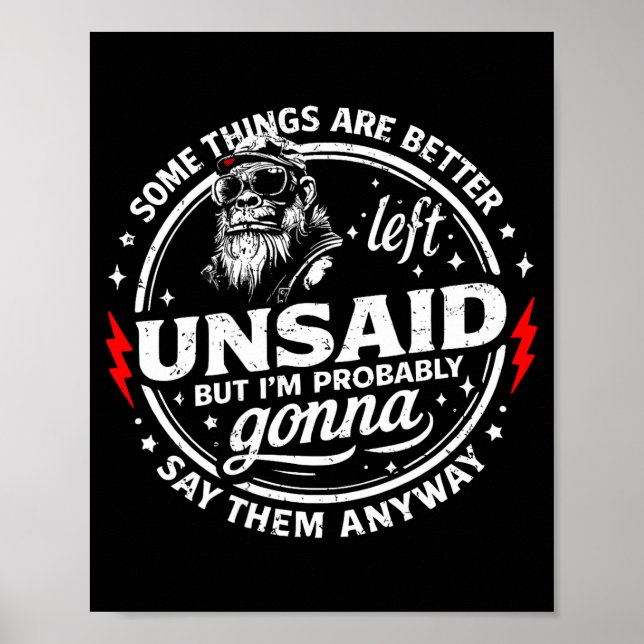 Some things are better left unsaid but on back poster (Front)
