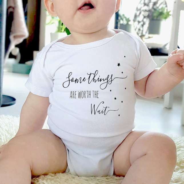 Some things are worth the wait baby bodysuit (Creator Uploaded)