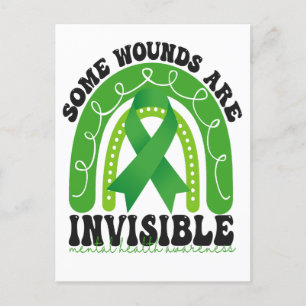 Some Wounds Are Invisible Mental Health Awareness Postcard