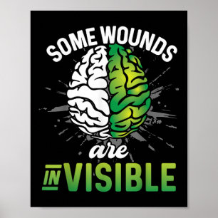 Some Wounds Are Invisible Mental Health Awareness Poster