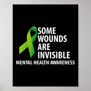 Some Wounds Are Invisible Mental Health Awareness  Poster