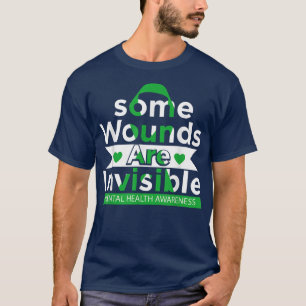 Some Wounds Are Invisible Ribbon Mental Health Awa T-Shirt