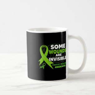 Some Wounds Are Invisible Ribbons Mental Health Aw Coffee Mug