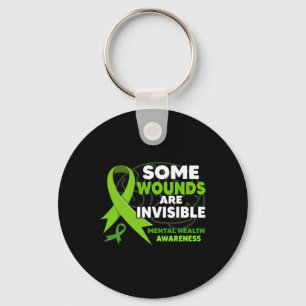 Some Wounds Are Invisible Ribbons Mental Health Aw Key Ring