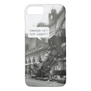 Somebody Call Tech Support Train Wreck iPhone 8/7 Case