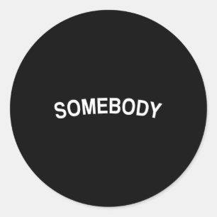 Somebody husband romantic couples wedding day gift classic round sticker