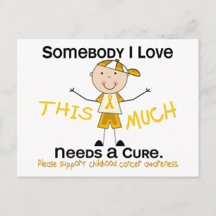 Somebody I Love - Childhood Cancer (Boy) Postcard