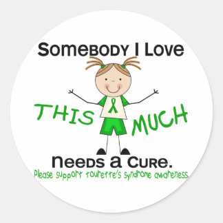 Somebody I Love - Tourettes Syndrome (Girl) Classic Round Sticker