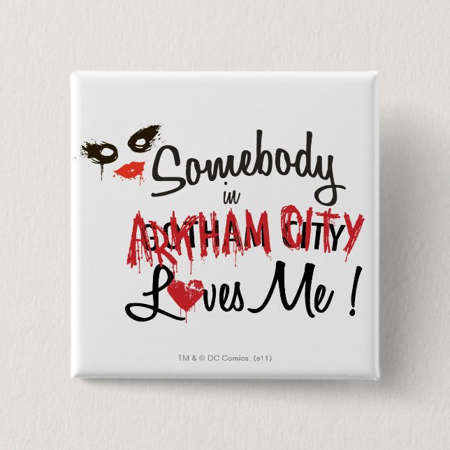 Somebody in AC Loves Me 15 Cm Square Badge (Front)