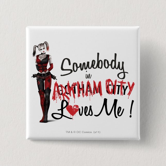 Somebody in AC Loves Me - Harley 15 Cm Square Badge (Front)