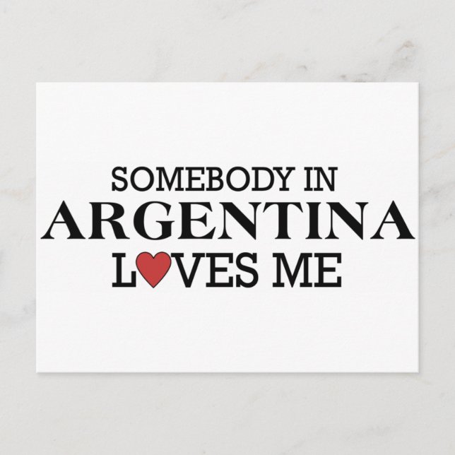 Somebody In Argentina Postcard (Front)
