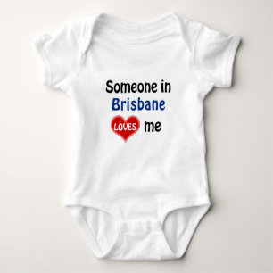 Somebody in Brisbane loves me Baby Bodysuit