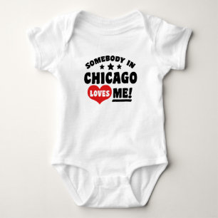 Somebody In Chicago Loves Me Pacifier Baby Bodysuit