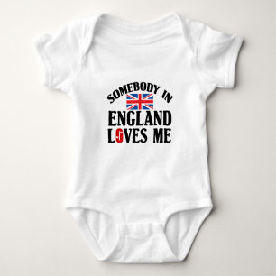 Somebody In England Loves Me Baby Bodysuit
