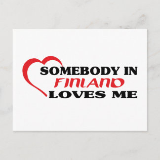 Somebody in Finland Loves Me Postcard