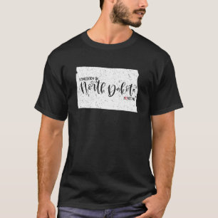 Somebody in North Dakota Loves Me Weathered T-Shirt