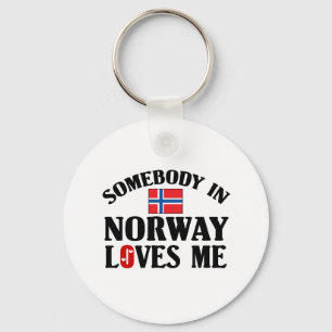 Somebody In Norway Key Ring