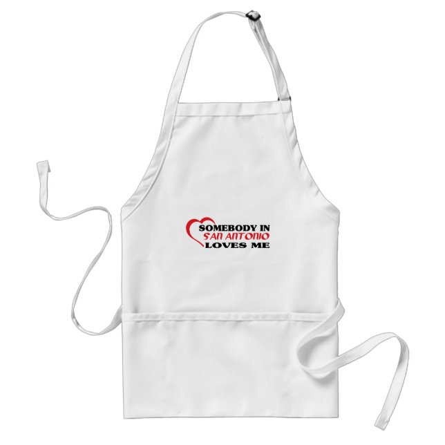 Somebody in San Antonio loves me t shirt Standard Apron (Front)