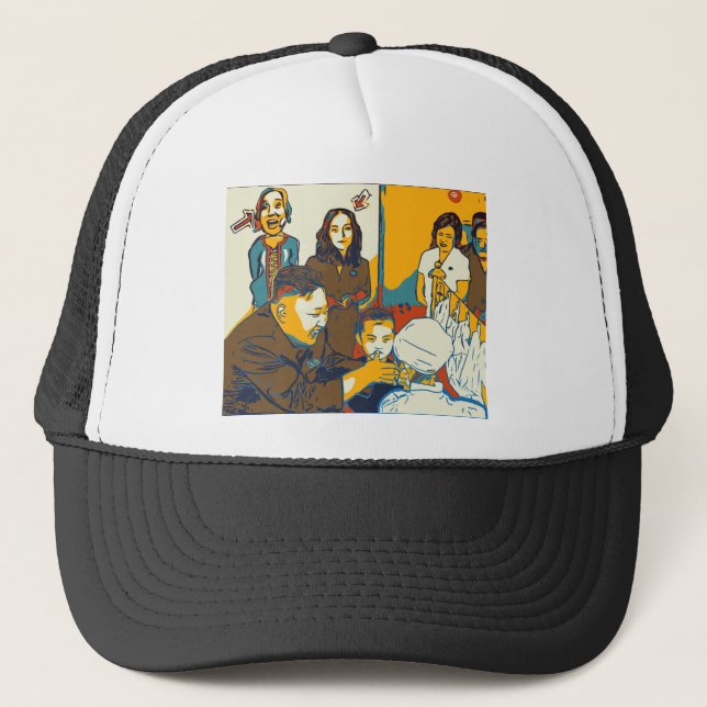 Somebody is being Un Professional Trucker Hat (Front)