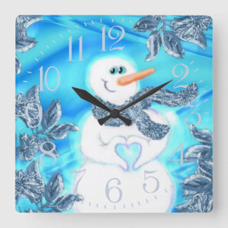 Somebody Loves You Emotional Snowman Wall Clock