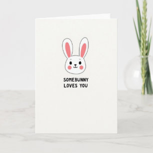 Somebody Loves You Lagomorph Card