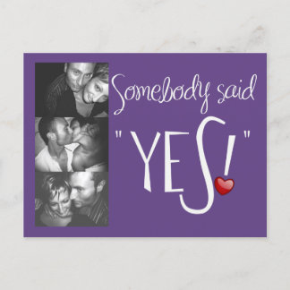 Somebody Said Yes Save the Date Postcard-plum Announcement Postcard