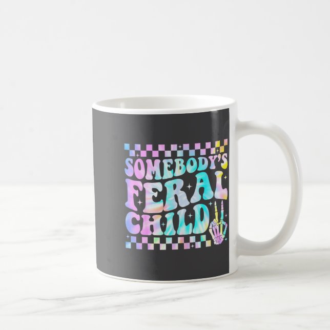 Somebody's Feral Child Toddler Girl And Boy Funny  Coffee Mug (Right)