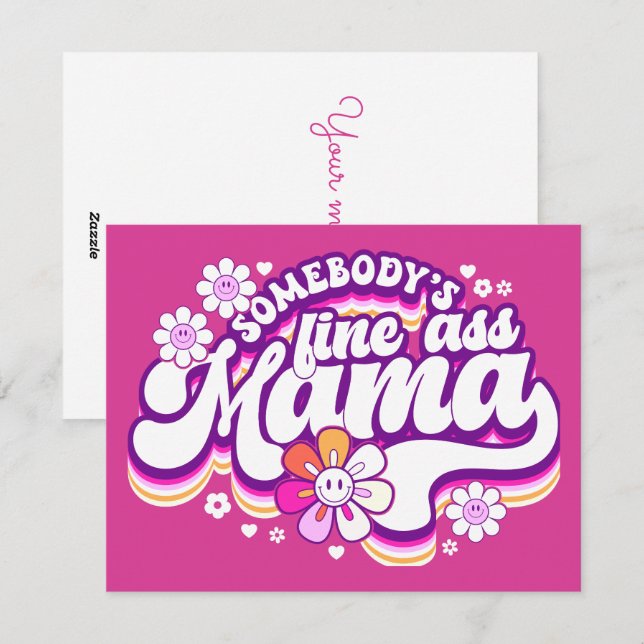 Somebody's fine Mama Holiday Card (Front/Back)