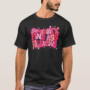 SomeBody's Fine Valentines Day 2023 Leopard Pink T-Shirt
