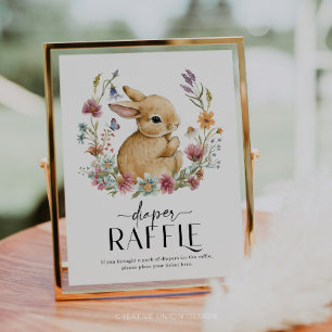 Somebunny Baby Shower Diaper Raffle Sign