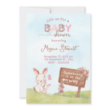 SomeBunny baby shower invitation