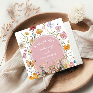 SomeBunny Easter Wildflower Baby Shower Napkin