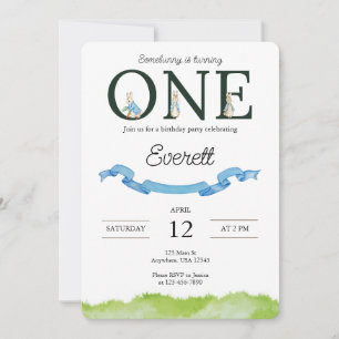 Somebunny First Birthday Invitation