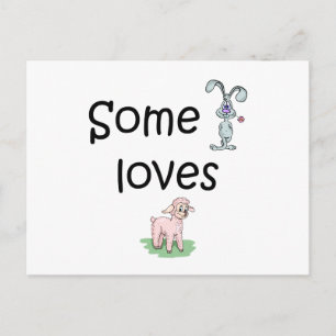 Somebunny Loves Ewe (pics) Postcard