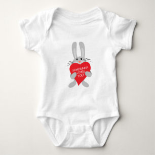 somebunny loves you! baby bodysuit
