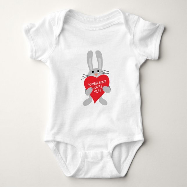 somebunny loves you! baby bodysuit (Front)