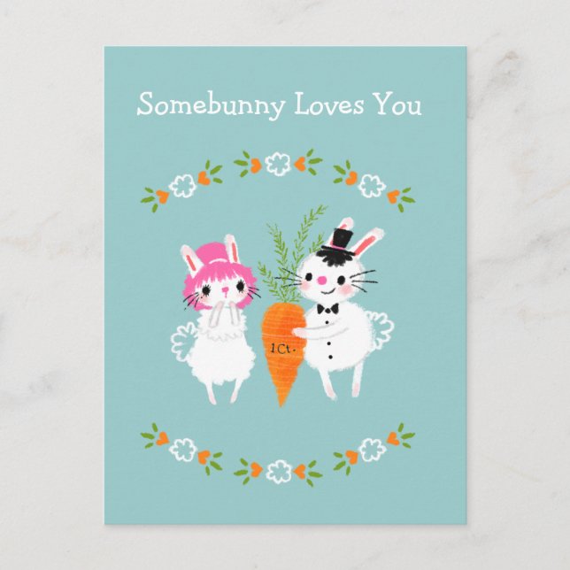 Somebunny Loves You Postcard (Front)