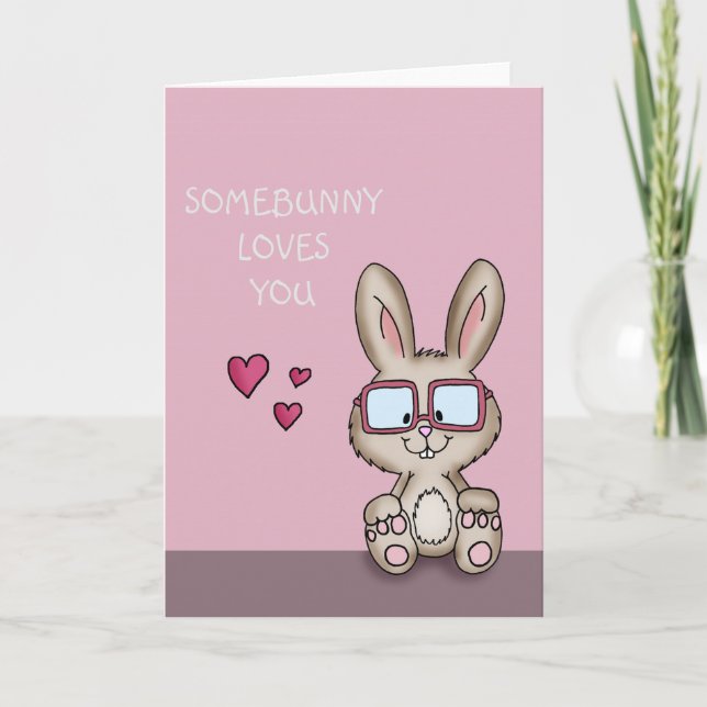Somebunny/Somebody loves you - Valentines Day Card (Front)