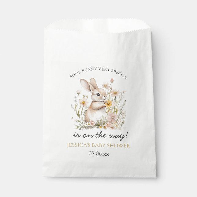 Somebunny Special Wildflowers Spring Baby Shower Favour Bags (Front)