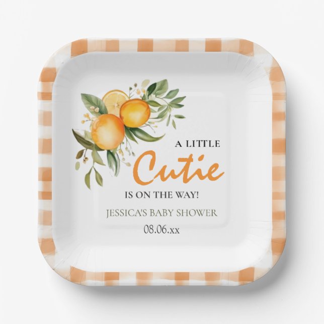 Somebunny Special Wildflowers Spring Baby Shower  Paper Plate (Front)