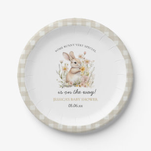 Somebunny Special Wildflowers Spring Baby Shower  Paper Plate
