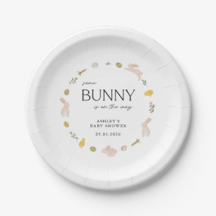 Somebunny Spring Easter Baby Shower Paper Plate