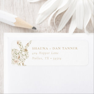 Somebunny Spring Easter Floral Return Address