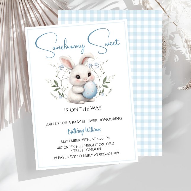 Somebunny Sweet is on the Way Easter Baby Shower  Invitation (Creator Uploaded)