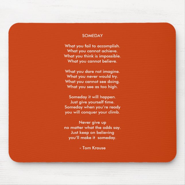 Someday Mouse Mat (Front)