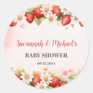 Someone Berry Sweet Baby Shower Classic Round Sticker
