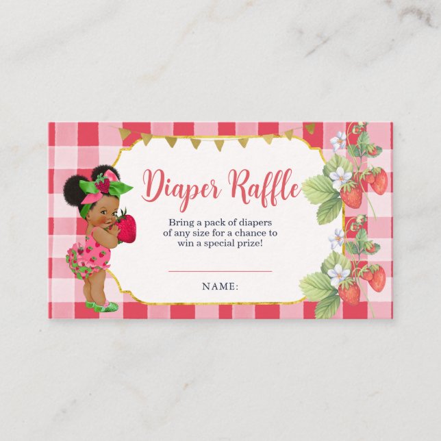 Someone Berry Sweet Baby Shower Diaper Raffle Enclosure Card (Front)