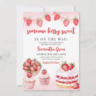Someone Berry Sweet Baby Shower Invitation